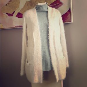 Fluffy Merino Extra Fine Wool Long Cardigan